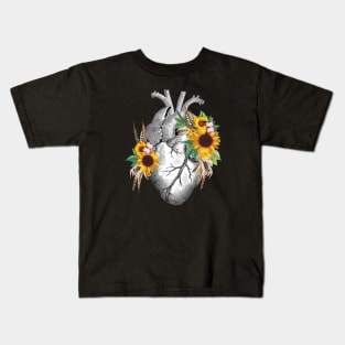 Floral heart 10 Kids T-Shirt